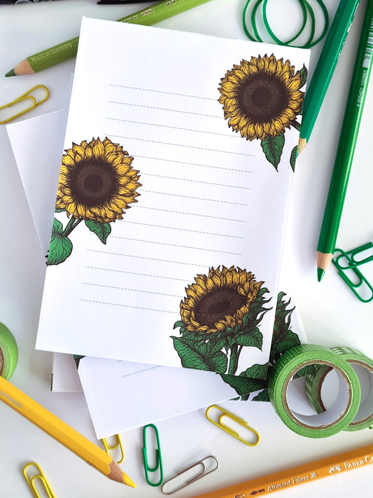 Sunflowers notepad