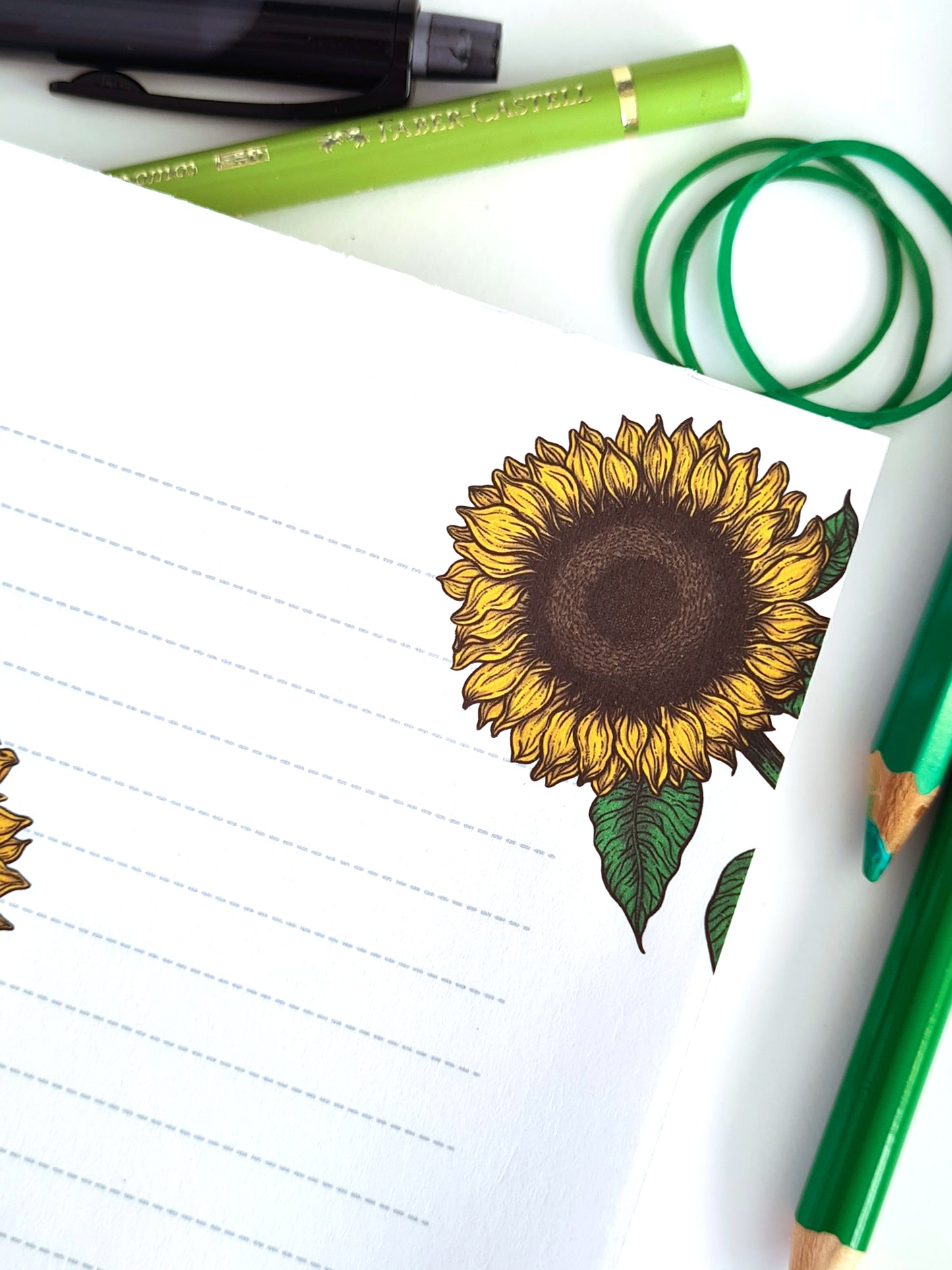 Sunflowers notepad