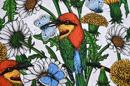 Bee - eaters and wildflowers Art Print - katerinamitkova