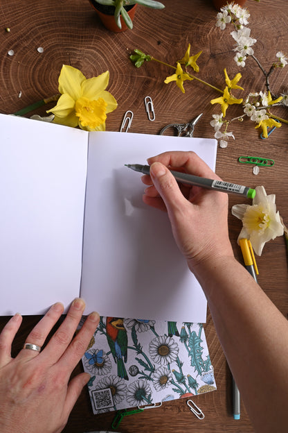 Bee - eaters and wildflowers Notebook - katerinamitkova