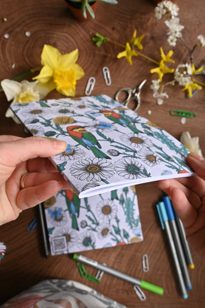 Bee - eaters and wildflowers Notebook - katerinamitkova