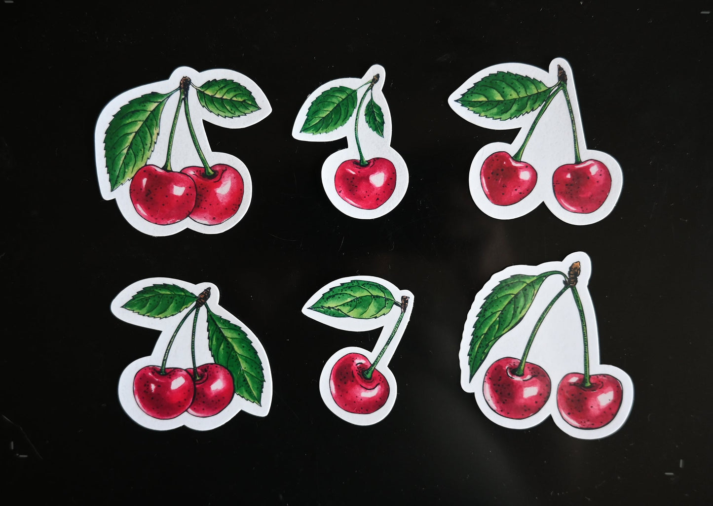Cherries journal stickers - katerinamitkova