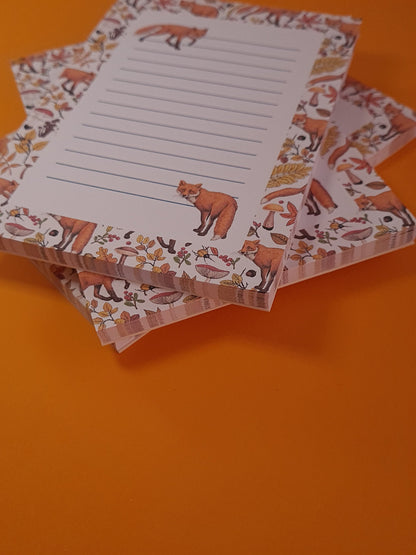 Foxes and autumn flora notepad - katerinamitkova