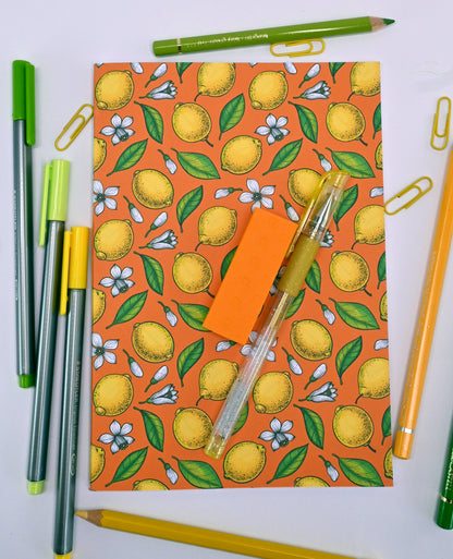Lemons and Blossoms Notebook - katerinamitkova