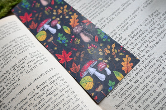 Mushroom pattern Bookmark - katerinamitkova