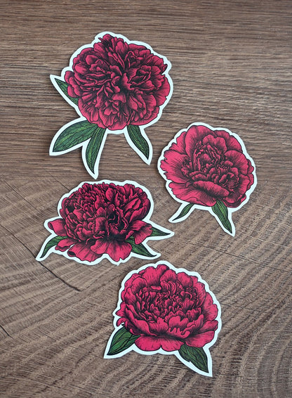 Peony journal stickers - katerinamitkova