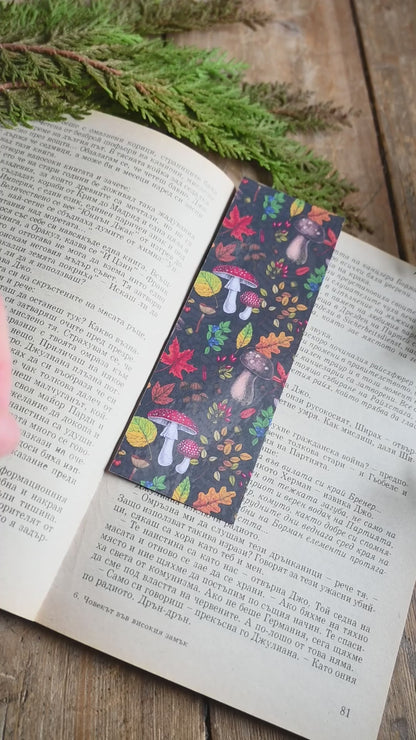 Mushroom pattern Bookmark