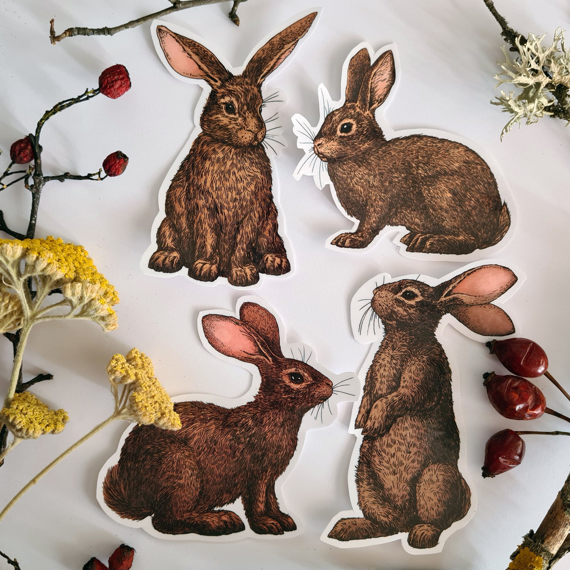Rabbit stickers - katerinamitkova