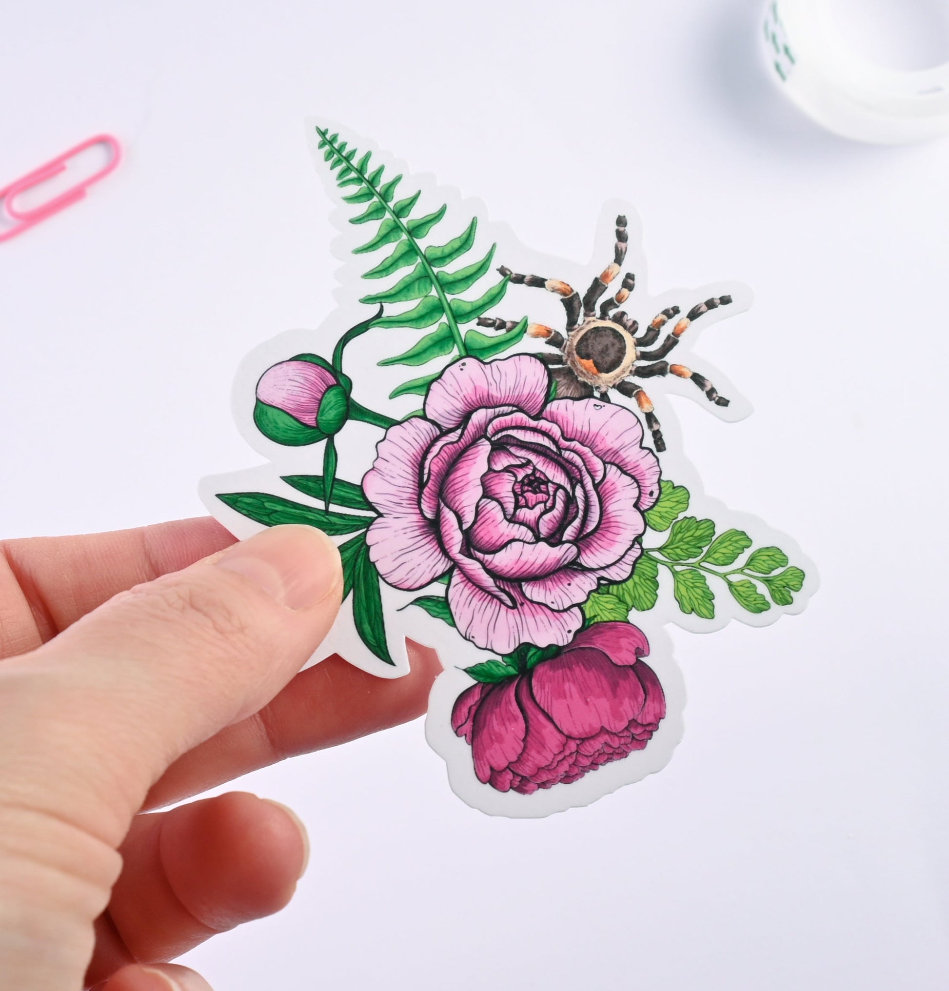 Tarantula bouquet journal stickers - katerinamitkova