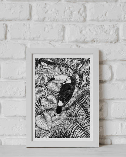 Toucan, ink drawing - katerinamitkova