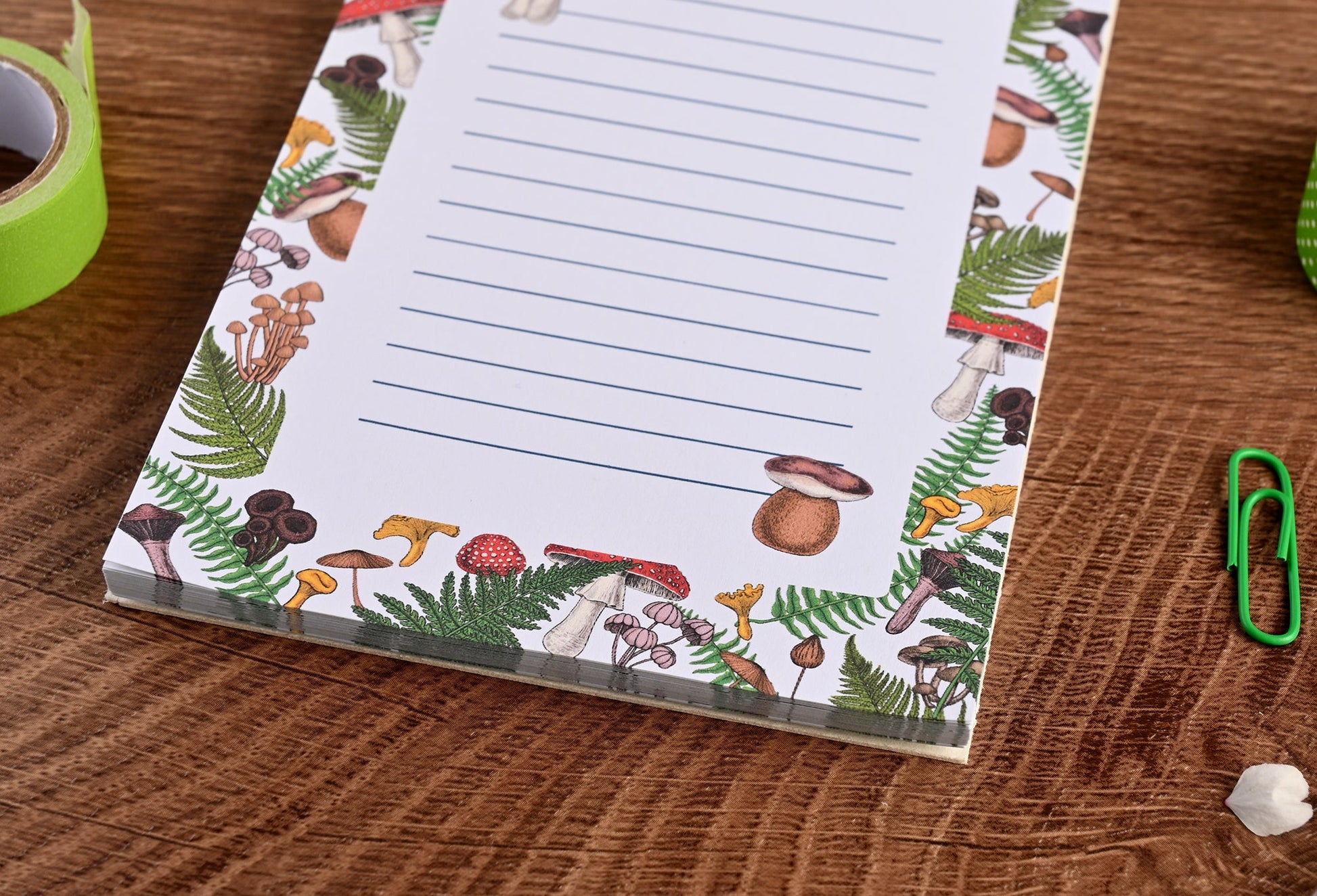Wild Mushrooms and Fern notepad - katerinamitkova