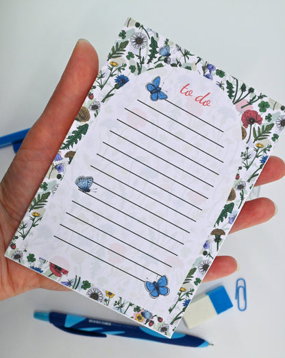 Wildflowers and Butterflies notepad - katerinamitkova